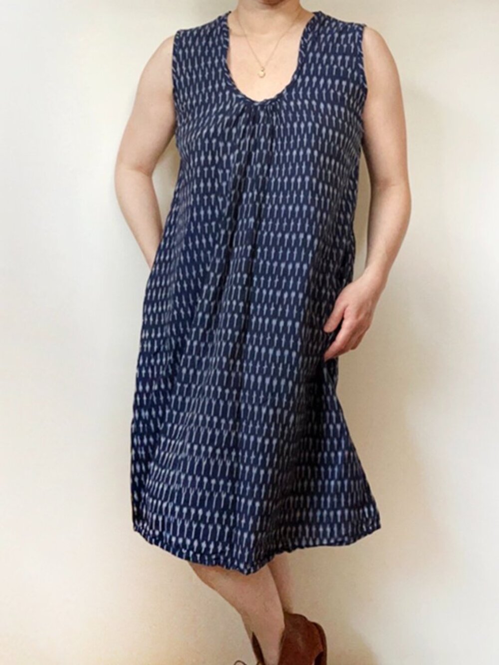 Matta Puja Ikat Dress, Size Medium